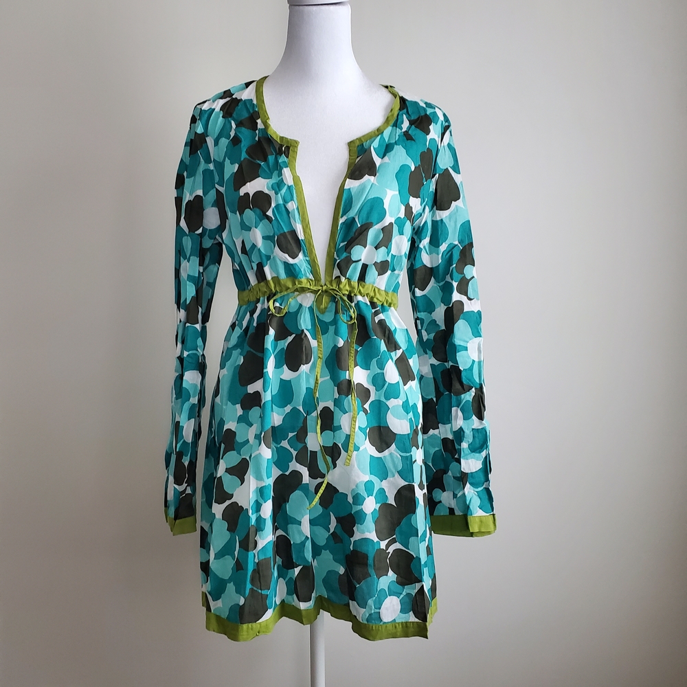 Banana Republic Teal and Green Swim Coverup